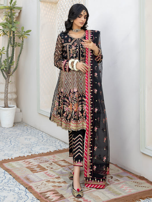 SJ-3023 BLACK | Luxury Semi Formal