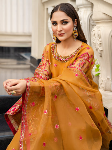 SJ-23033 MUSTARD | Luxury Semi Formal