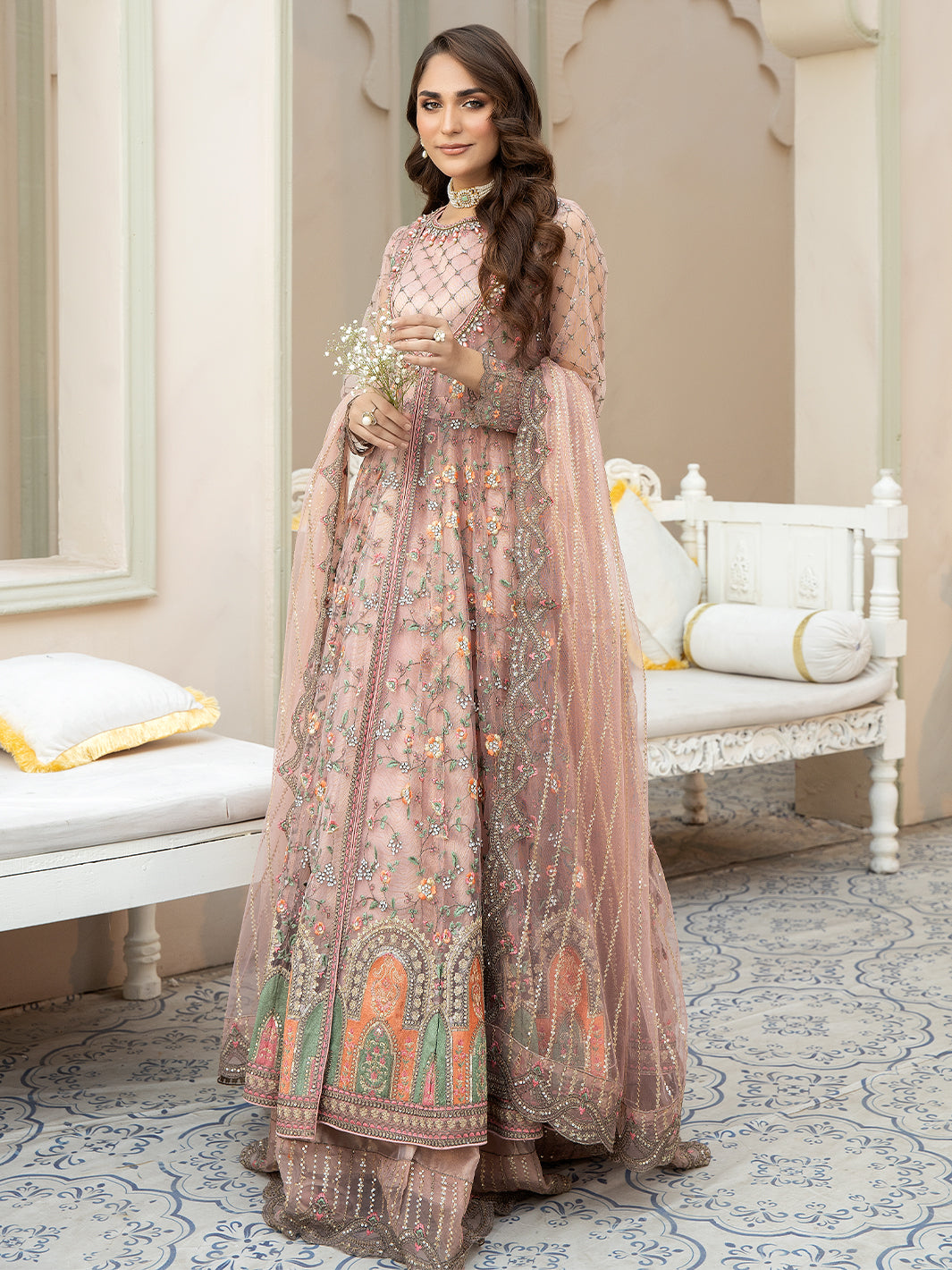 SJ-3024 PINK Luxury Semi Formal – ShahJahan Official - Main Image