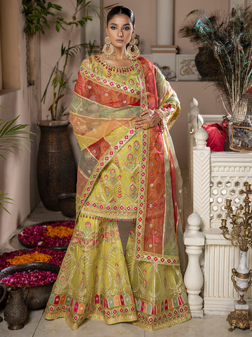 SJ-23030-B GREEN | Luxury Semi Formal