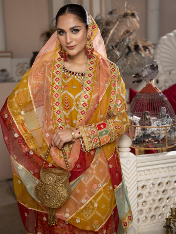 SJ-23030 MUSTARD | Luxury Semi Formal