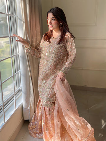 SJ-3027 PINK | Luxury Semi Formal