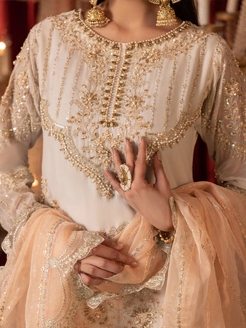 SJ-26059 B OFF WHITE GHARARA